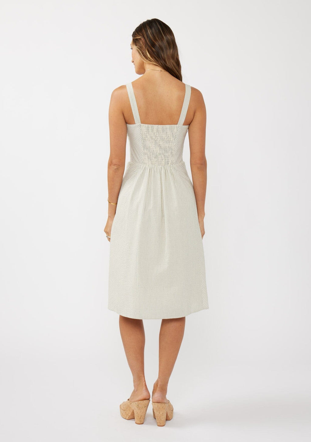 Janet Striped Midi Dress