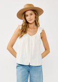 Lenara Button Front Top