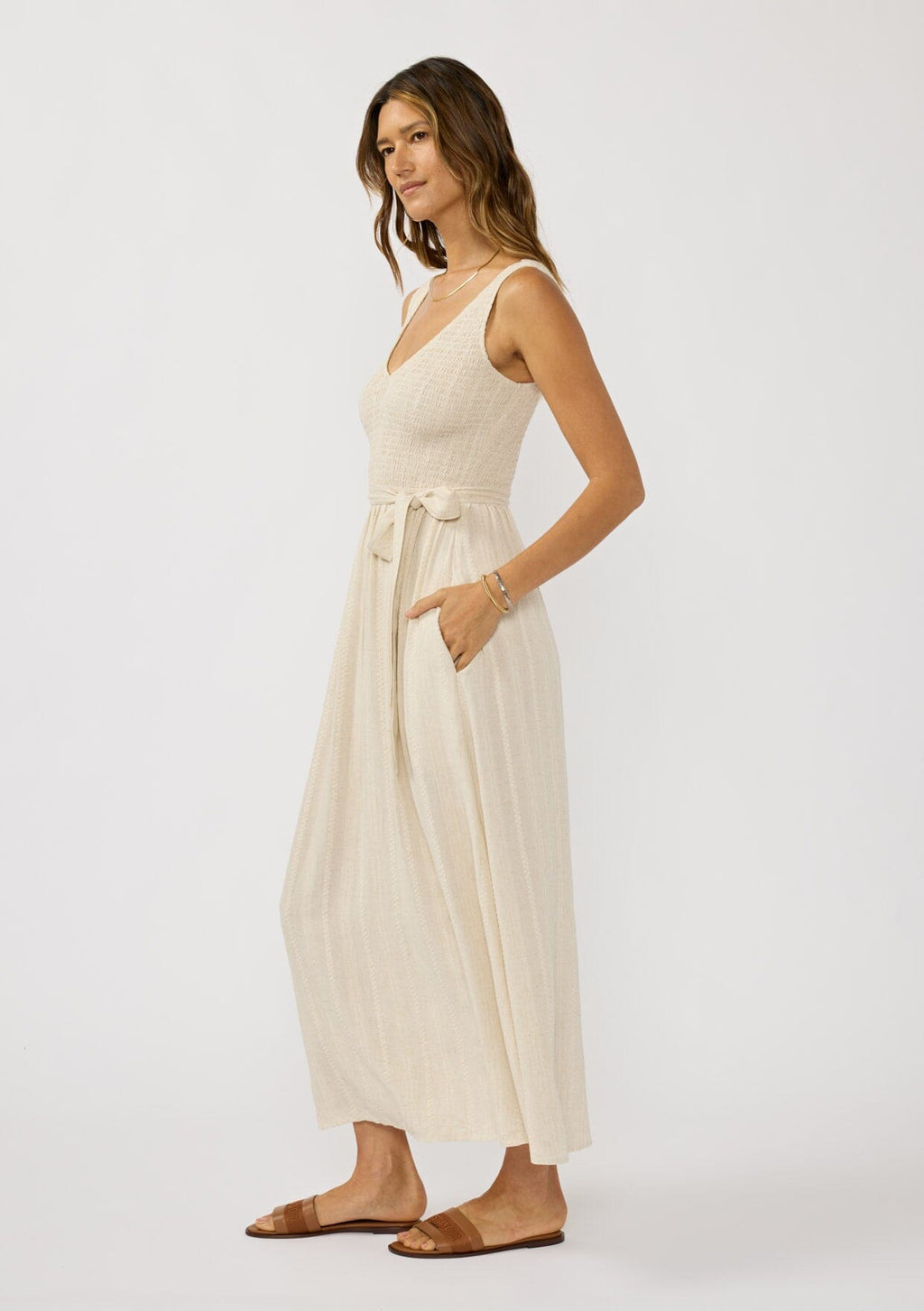 Keira Smocked Midi Dress