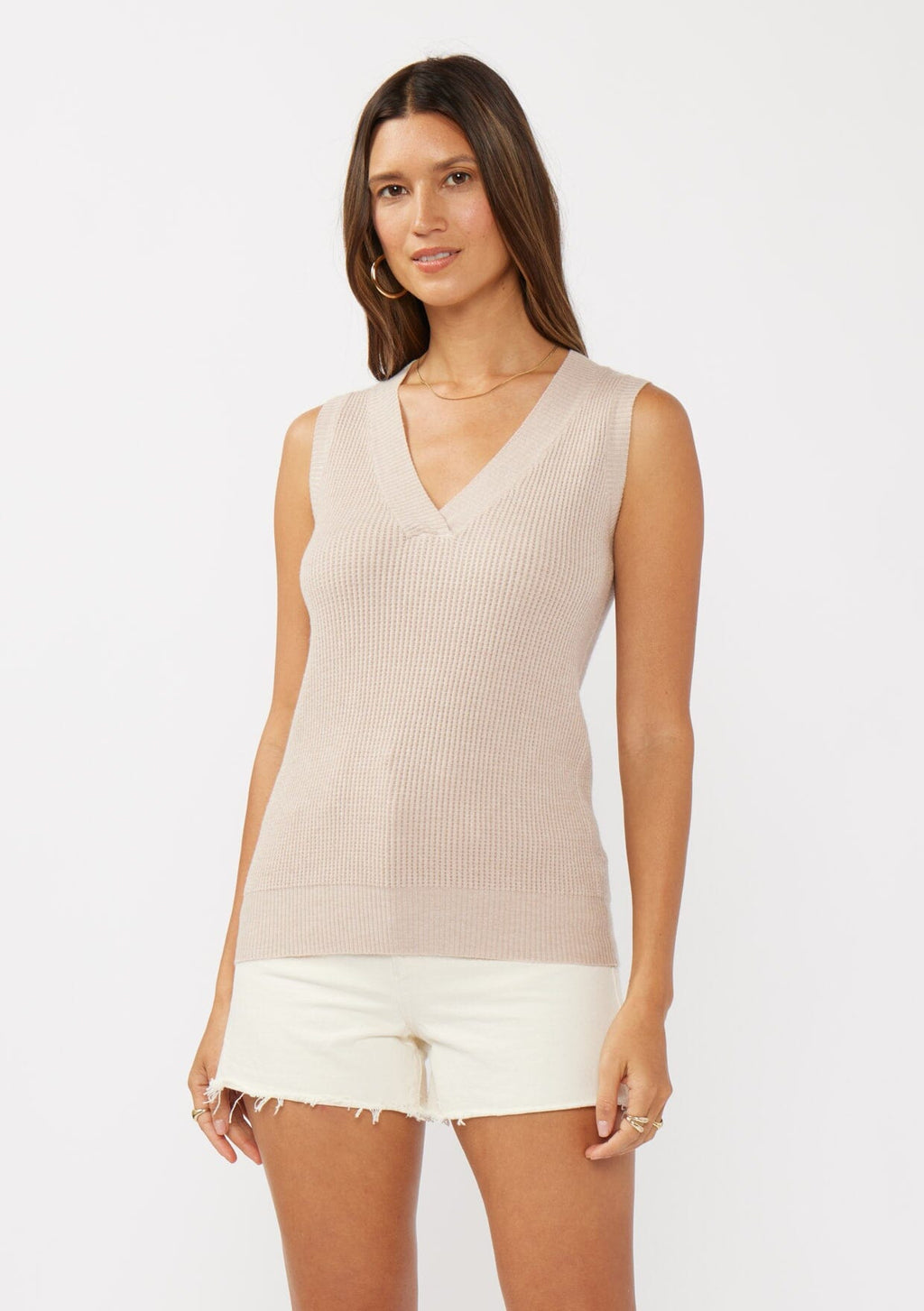 Jessie Waffle Knit Sweater Tank