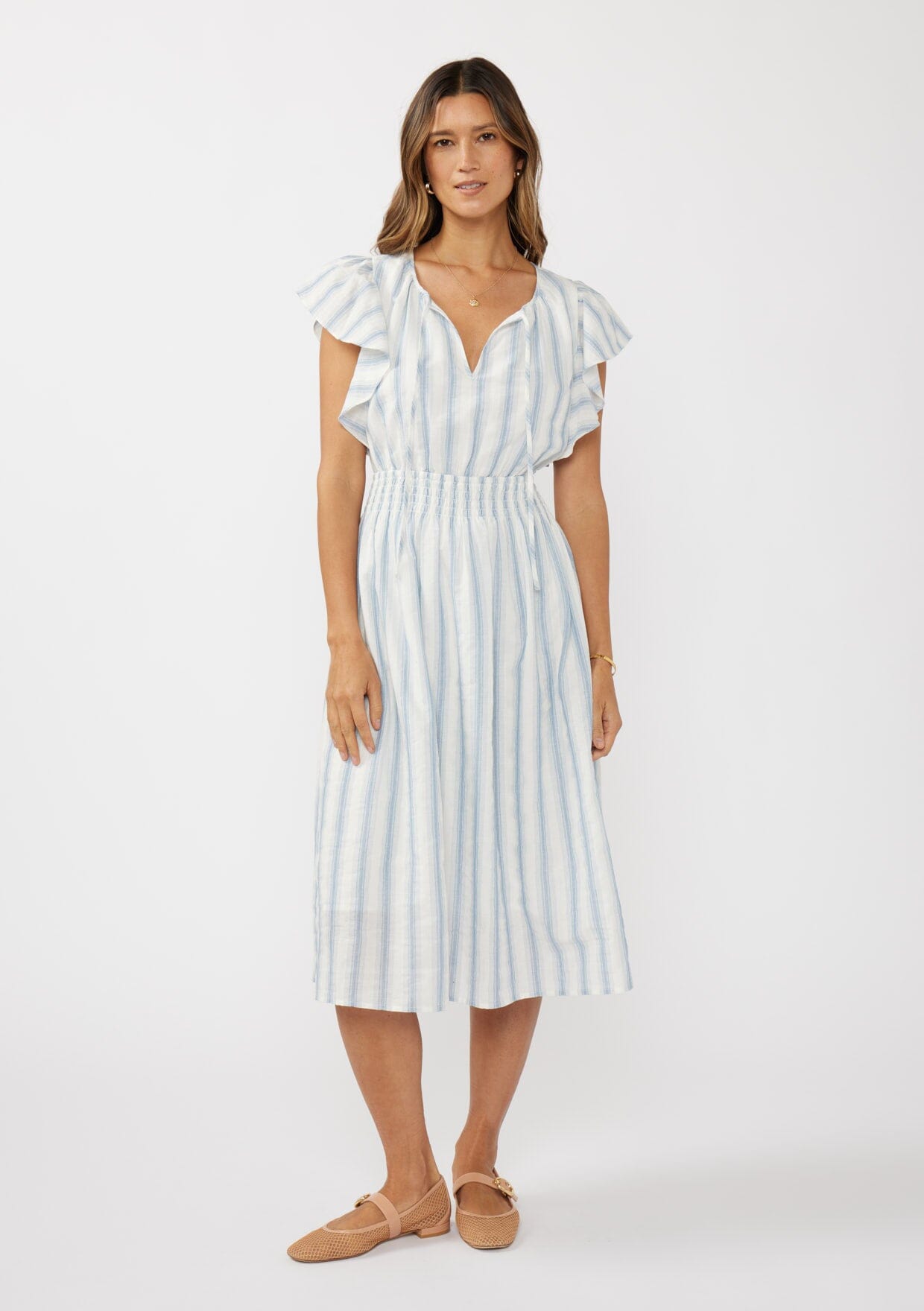 Georgia Striped Midi Dress