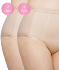 Exquisite Form Control Top Lace Shaping Brief 2 Pack - Nude
