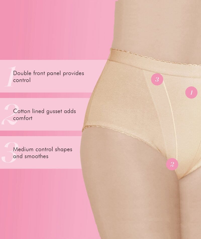 Form Flex® Single Medium Control Cotton Shaping Panty - Nude