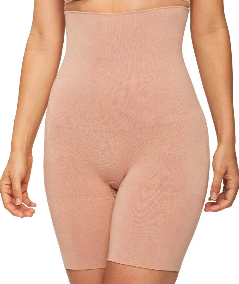 Nancy Ganz Bamboo Essentials High Waisted Thigh Shaper Short - Mahogany