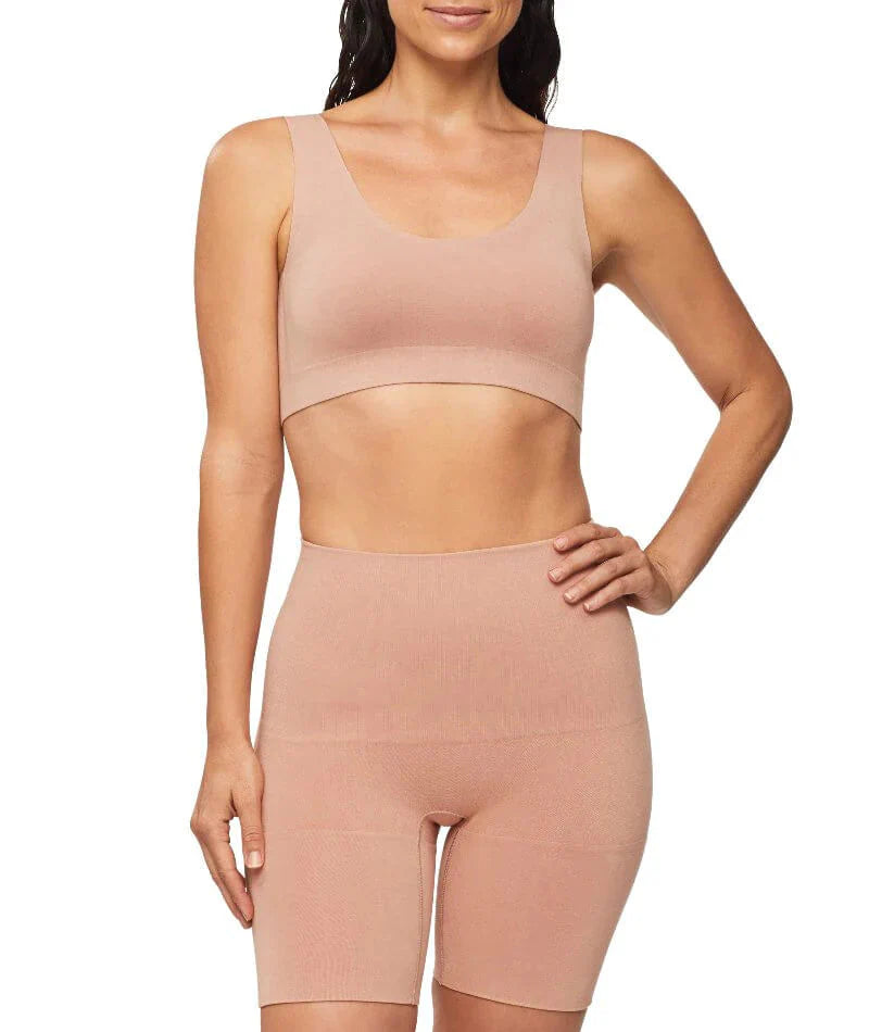 Nancy Ganz Bamboo Essentials Waisted Thigh Shaper Short - Mahogany