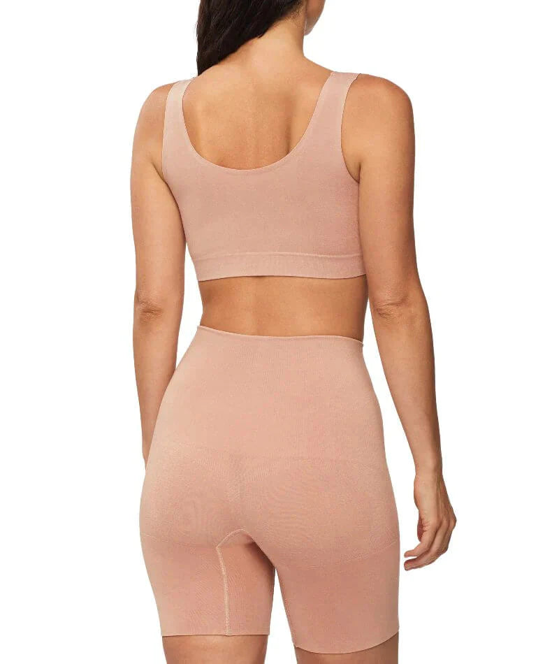 Nancy Ganz Bamboo Essentials Waisted Thigh Shaper Short - Mahogany