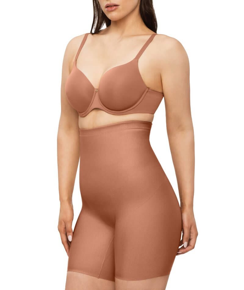 Nancy Ganz X-Factor High Waisted Thigh Shaper Short - Cocoa