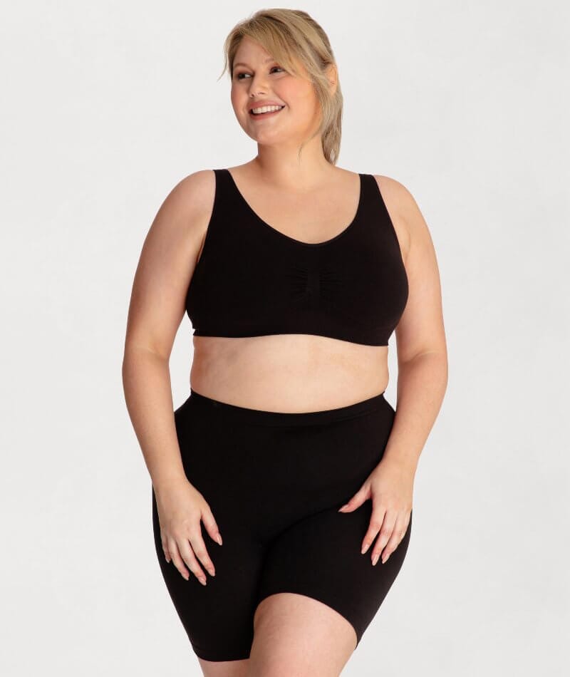 Underbliss Seamless Bamboo Blend Anti-Chafing Shorts - Black